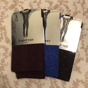 Lot of 3 bebe tights